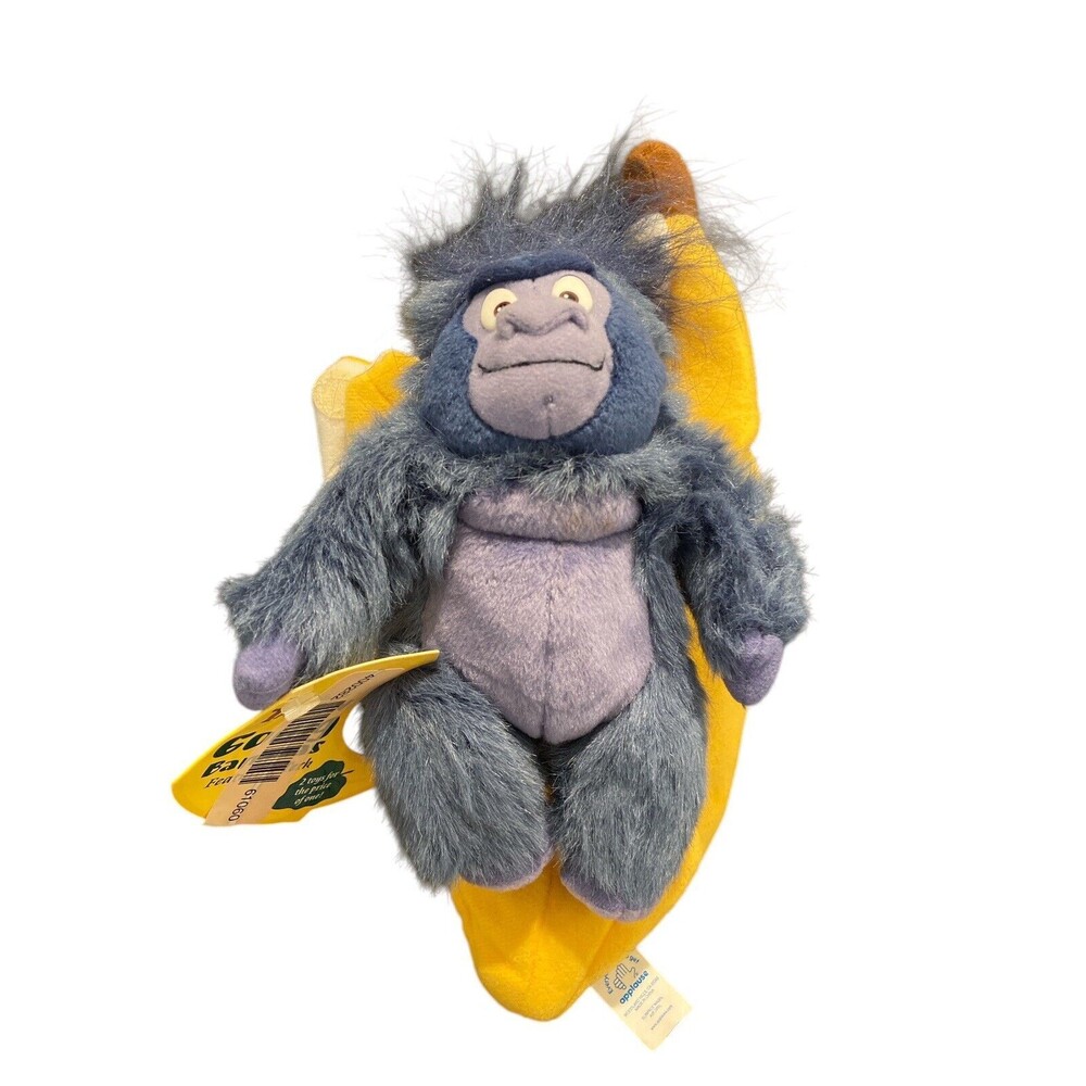 DISNEY TARZAN PLUSH Gorilla Banana Applause EUC 8"‎